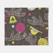 Couverture Polaire Noël hiver : Motif saisonnier. (Devant (Horizontal))