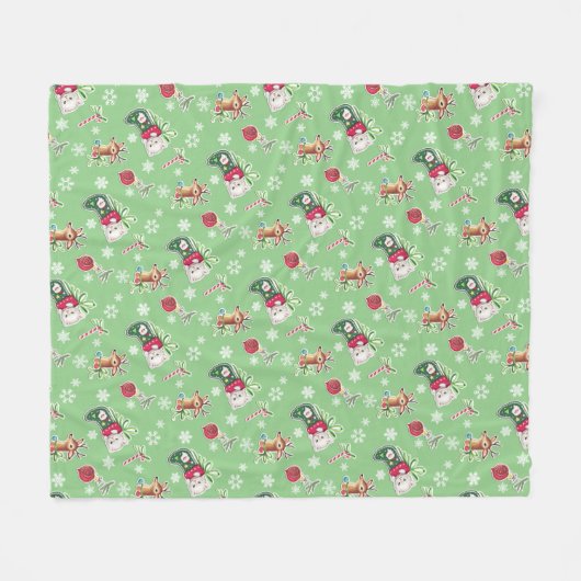 Couverture Polaire Noël Meowy (Devant (Horizontal))