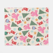Couverture Polaire Noël mignon (Devant (Horizontal))