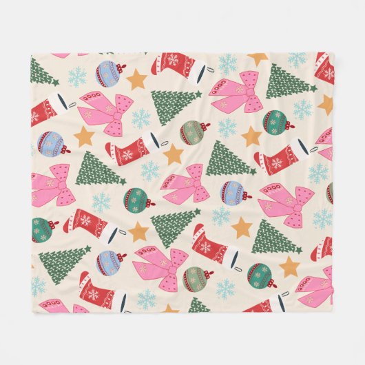 Couverture Polaire Noël mignon (Devant (Horizontal))