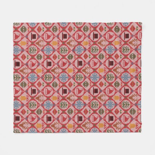 Couverture Polaire Noël moche (Devant (Horizontal))