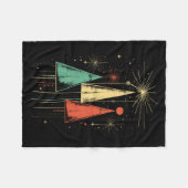 Couverture Polaire Noël Moderne du Milieu du Siècle (Devant (Horizontal))