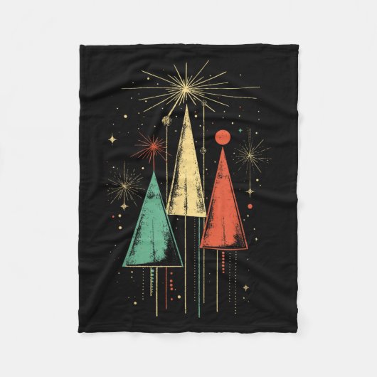 Couverture Polaire Noël Moderne du Milieu du Siècle (Devant)
