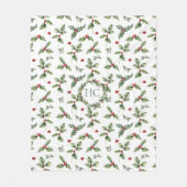 Couverture Polaire Noël monogramme Holly (Devant)