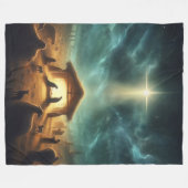 Couverture Polaire Noël/Nativité/Jésus (Devant (Horizontal))