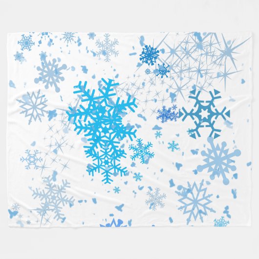 Couverture Polaire Noël neige (Devant (Horizontal))