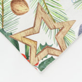 Couverture Polaire Noël Noël Noël Noël Snowman, Pine Cones, Holly (Coin)