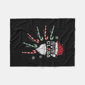 Couverture Polaire Noël Pawpaw Claus Pawpaw Beard Sucre de canne (Devant (Horizontal))
