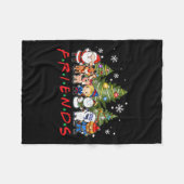 Couverture Polaire Noël Père Noël Amis Reindeder Snowman Famille Xm (Devant (Horizontal))