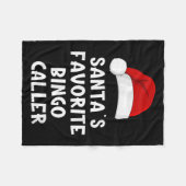 Couverture Polaire Noël Père Noël Favori Bingo Caller Funny Noël (Devant (Horizontal))