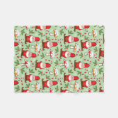 Couverture Polaire Noël Père Noël Gnomes Design (Devant (Horizontal))