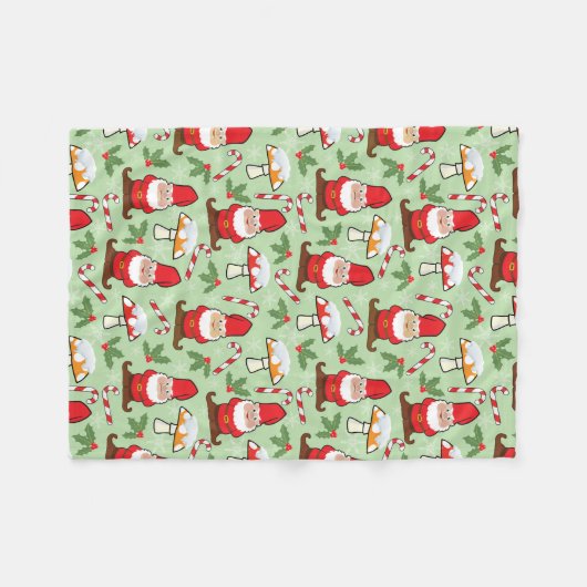 Couverture Polaire Noël Père Noël Gnomes Design (Devant (Horizontal))