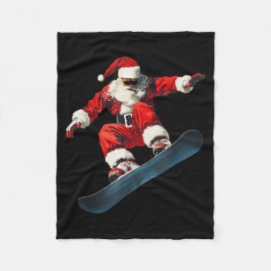 Couverture Polaire Noël Père Noël Snowboard Snowboarding Snowb