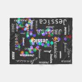 Couverture Polaire Noël personnalisé Bokeh d'art de souterrain de (Devant (Horizontal))