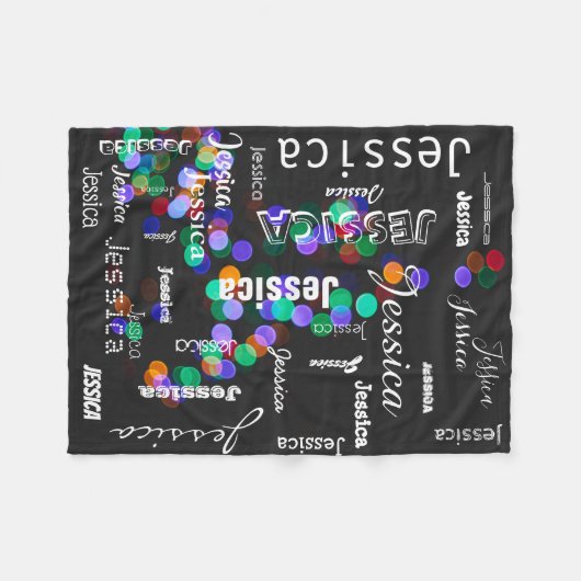 Couverture Polaire Noël personnalisé Bokeh d'art de souterrain de (Devant (Horizontal))