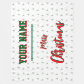 Couverture Polaire noël, personnalisé, Jeu, polaire & Sherpa (Devant)