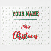 Couverture Polaire noël, personnalisé, Jeu, polaire & Sherpa (Devant (Horizontal))