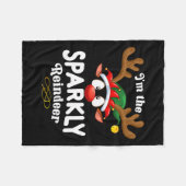 Couverture Polaire Noël Pjs Sparkly Xmas Reindeer Correspondance (Devant (Horizontal))