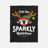 Couverture Polaire Noël Pjs Sparkly Xmas Reindeer Correspondance (Devant)