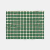 Couverture Polaire Noël Plaid blanc, vert, or (Devant (Horizontal))