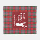 Couverture Polaire Noël Plaid Maison de vacances Sweet MacBean Tartan (Devant (Horizontal))