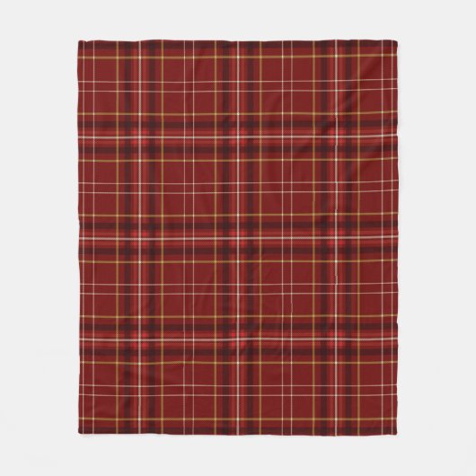 Couverture Polaire Noël Plaid Red Gold White Simple Motif (Devant)