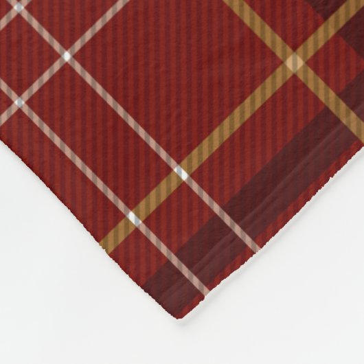 Couverture Polaire Noël Plaid Red Gold White Simple Motif (Coin)