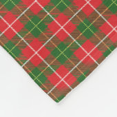 Couverture Polaire Noël Plaid rouge, vert, or (Coin)