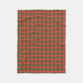 Couverture Polaire Noël Plaid rouge, vert, or (Devant)