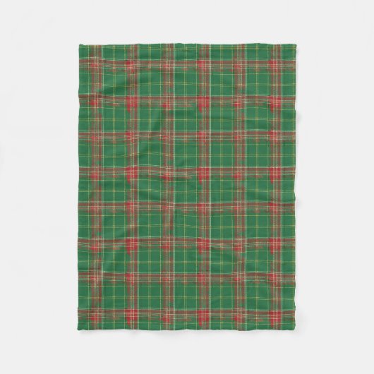 Couverture Polaire Noël Plaid vert avec rouge (Devant)
