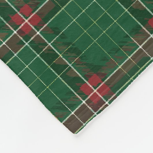 Couverture Polaire Noël Plaid Vert, Rouge, Or (Coin)