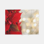 Couverture Polaire Noël Poinsettia (Devant (Horizontal))
