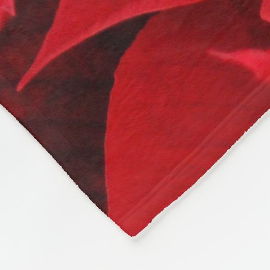 Couverture Polaire Noël Poinsettia (Coin)
