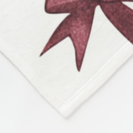 Couverture Polaire Noël Red Green Bows (Coin)