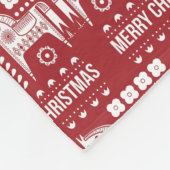 Couverture Polaire Noël Red Reindeer Forêt scandinave nordique (Coin)