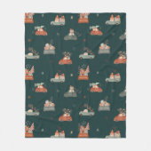 Couverture Polaire Noël rétro (Devant)