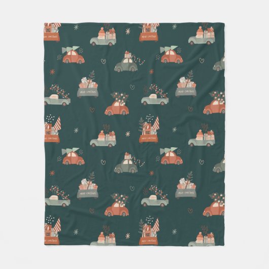 Couverture Polaire Noël rétro (Devant)