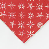 Couverture Polaire Noël Rouge Blanc Élégant Vacances (Coin)