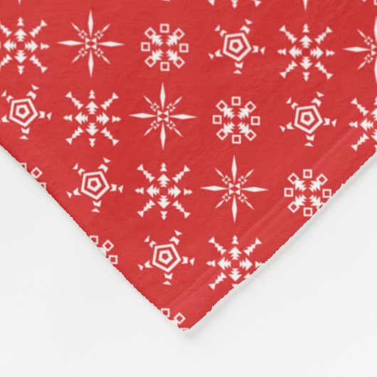 Couverture Polaire Noël Rouge Blanc Élégant Vacances (Coin)