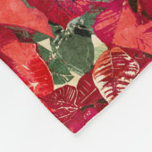 Couverture Polaire Noël rouge de poinsettia (Coin)