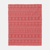 Couverture Polaire Noël rouge laide pull xmas tricot snowflake (Devant)