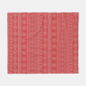 Couverture Polaire Noël rouge laide pull xmas tricot snowflake (Devant (Horizontal))