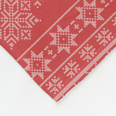 Couverture Polaire Noël rouge laide pull xmas tricot snowflake (Coin)