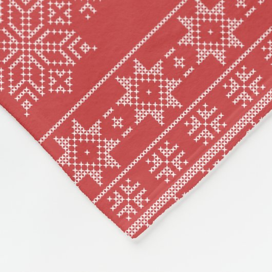 Couverture Polaire Noël rouge laide pull xmas tricot snowflake (Coin)
