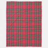 Couverture Polaire Noël rouge plaid (Devant)
