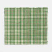 Couverture Polaire Noël Russe Green Holiday Farmhouse Plaid (Devant (Horizontal))