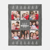 Couverture Polaire Noël rustique de tableau de monogramme de collage (Devant)