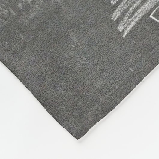 Couverture Polaire Noël rustique de tableau de monogramme de collage (Coin)