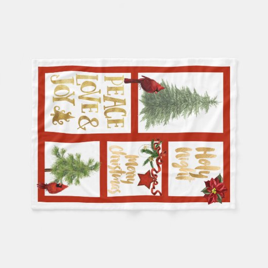 Couverture Polaire Noël Sherpa Blanket (Devant (Horizontal))