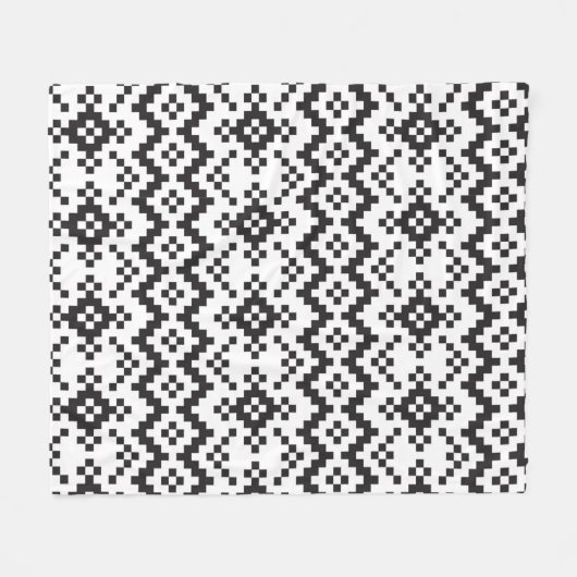Couverture Polaire Noël Snowflakes Fair Isle Seamless Patternart (Devant (Horizontal))